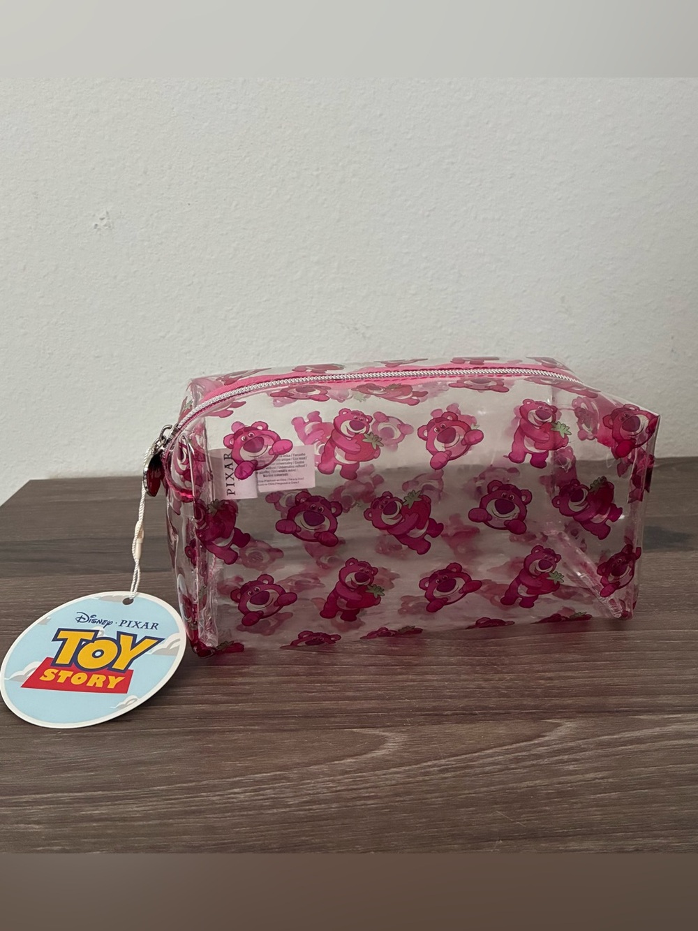 Disney Pixar Toy Story Lotso The Bear Makeup Bag Strawberry Scented